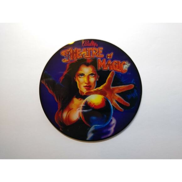 Theatre Of Magic Pinball COASTER Promo Original NOS Plastic Lady Magician - Picture 4 of 4